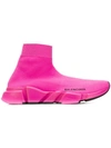 BALENCIAGA BALENCIAGA SPEED袜式运动鞋 - 粉色