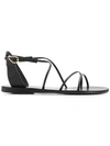 Ancient Greek Sandals Meloivia Leather Sandals In Black
