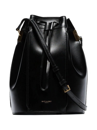 Saint Laurent Medium Talitha Bucket Bag In Black