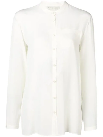 Etro Mandarin Collar Shirt In White