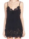 Gold Hawk Coco Black Camie Top With Tonal Lace Trim In Silk Woman In Black