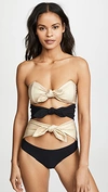 LISA MARIE FERNANDEZ Triple Poppy Crepe Maillot