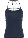 JACQUEMUS CROSS FRONT THIN STRAP CAMI TOP