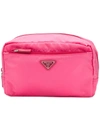 PRADA PRADA CLASSIC NYLON MAKE-UP BAG - PINK