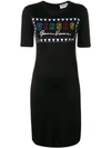 Versus Printed Slim Fit T-shirt Dress In Black