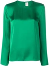 MAISON RABIH KAYROUZ MAISON RABIH KAYROUZ SHEEN LONG SLEEVE BLOUSE - 绿色