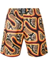 SSS WORLD CORP SNAKESKIN PRINT SWIM SHORTS