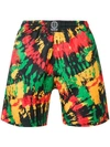 SSS WORLD CORP ABSTRACT PRINT SWIM SHORTS