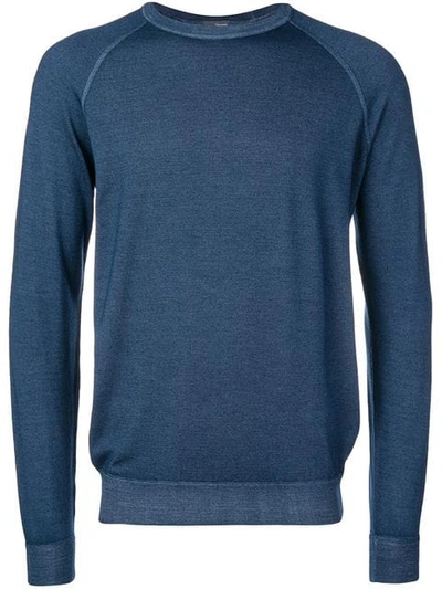 Drumohr Raglan Sweater In Blue