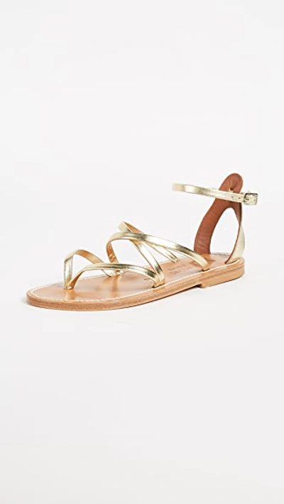 K.jacques Epicure Sandals In Lame Platine