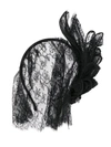 MAISON MICHEL MAISON MICHEL LACE VEIL HEADBAND - 黑色