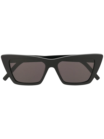 Saint Laurent Mica Cat-eye Acetate Sunglasses In Black