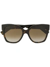 Gucci Tortoiseshell Square-frame Sunglasses In Havana