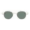 THOM BROWNE THOM BROWNE WHITE GOLD AND SILVER TBS912 SUNGLASSES
