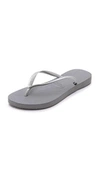 Havaianas Slim Embellished Flip Flops In Grey/silver