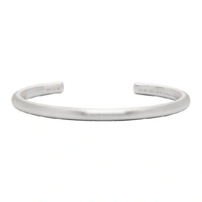 Le Gramme Brushed Bangle Bracelet In Silver