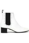 ALEXA CHUNG STUDDED PATENT-LEATHER ANKLE BOOTS,3074457345619873337