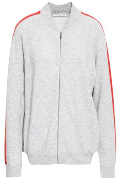 Amanda Wakeley Woman Intarsia Cashmere Jacket Light Grey