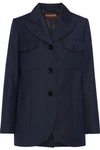 ALEXA CHUNG ALEXACHUNG WOMAN PINSTRIPED WOOL BLAZER NAVY,3074457345619815479