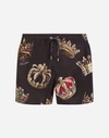 DOLCE & GABBANA SHORT PRINTED SWIMMING TRUNKS WITH POUCH