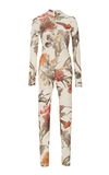 OFF-WHITE FLORAL-PRINT FITTED JUMP SUIT,727687