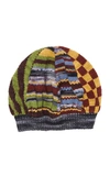 THE ELDER STATESMAN PATCHWORK-EFFECT CASHMERE BERET,727814