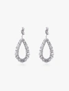 Suzanne Kalan 18k White Gold Pear Drop Diamond Earrings In White