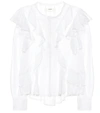 ISABEL MARANT ÉTOILE Alea embroidered cotton blouse,P00361611