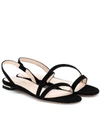 Nicholas Kirkwood Casati Embellished Suede Slingback Sandals In Black