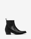 VALENTINO GARAVANI VALENTINO GARAVANI TEXAN BOOTIE 95MM WOMEN BLACK CALFSKIN 100% 40