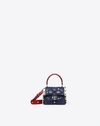 Valentino Mini Candystud Top Handle Leather Satchel In Blue