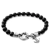 ANCHOR & CREW Silver & Black Onyx Stone Port Bracelet