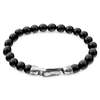 ANCHOR & CREW Silver & Black Onyx Stone Outrigger Bracelet