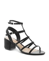 Schutz Women's Rosalia Strappy Block-heel Sandals In Black Leather