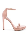 Stuart Weitzman The Nudist Disco Sandals In Buff Blush