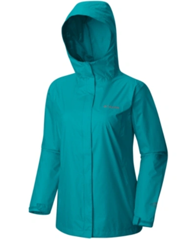 Columbia Women's Switchback Waterproof Packable Rain Jacket, Xs-3x In Geyser Blue