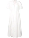 STELLA MCCARTNEY STELLA MCCARTNEY EMBROIDERED FLARED DRESS - 白色