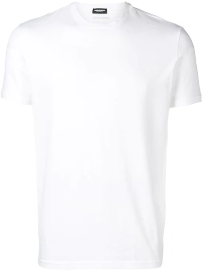 Dsquared2 Side Logo Patch Crew Neck T-shirt In White