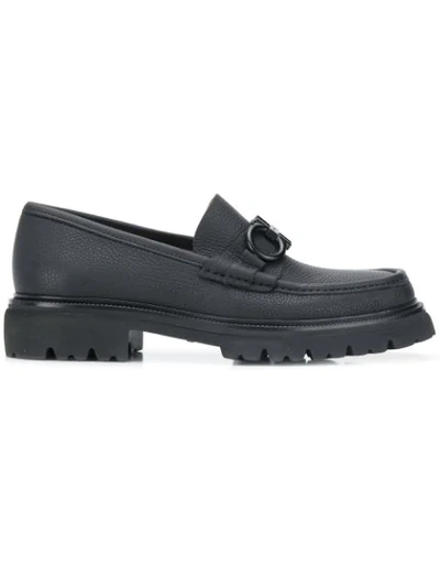 Ferragamo 35mm Bleecker Leather Loafers In Black