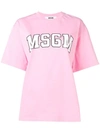MSGM MSGM OVERSIZED LOGO T-SHIRT - 粉色