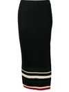 CASHMERE IN LOVE CASHMERE IN LOVE HIGH-WAISTED KNITTED SKIRT - BLACK