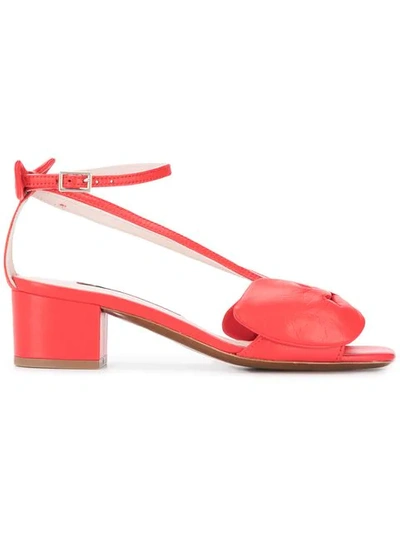 Alexa Chung Cha-cha Leather Sandals In Red