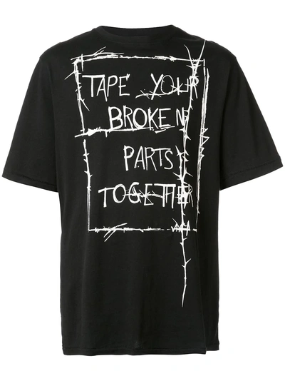 Haider Ackermann Tape Your Broken Parts Together T-shirt - 黑色 In Black