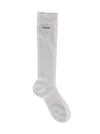 Prada Logo Basic Socks In White