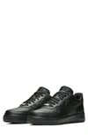 Nike Air Force 1 Leather Sneakers In Black/ Black