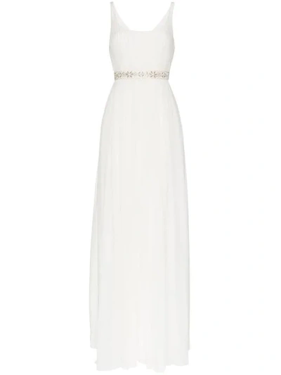 Stella Mccartney Jade Silk Gown In White