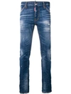 DSQUARED2 LIGHTLY DISTRESSED SKINNY JEANS