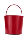 Sarah Chofakian Leather Bucket Bag In Red