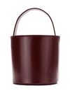 Sarah Chofakian Leather Bucket Bag In Red