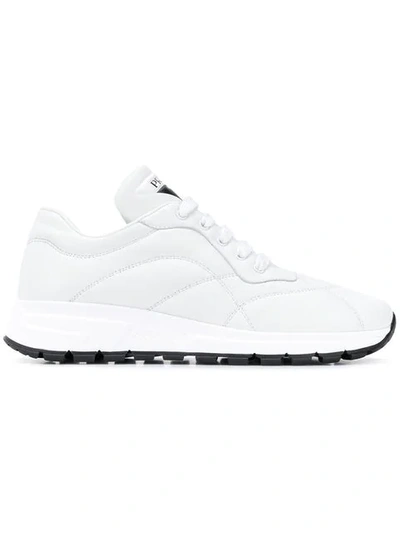 Prada Leather Trainers In White